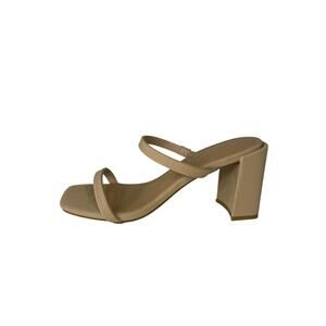 Bamboo Cream Dressy Strappy 3 inch Dressy Wedding Prom Heels Size 7
